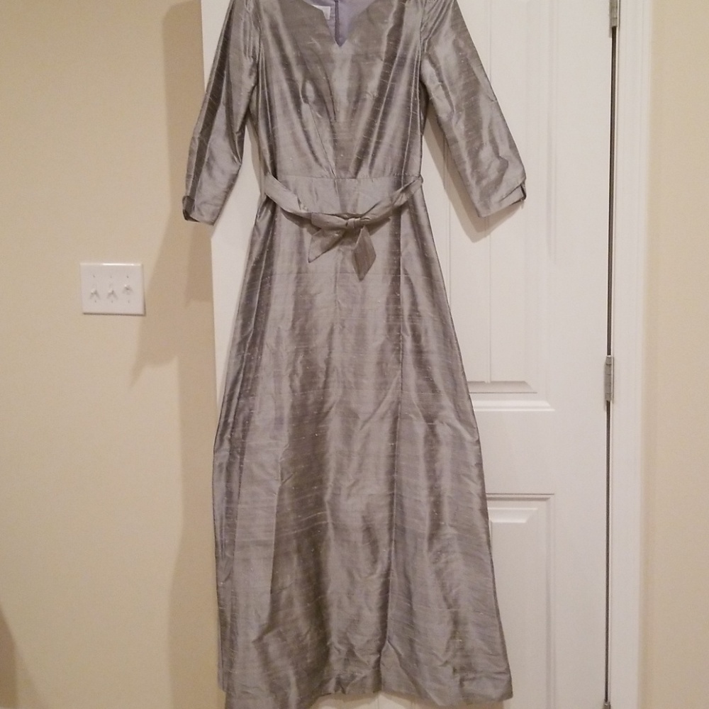 ANNA ELYSE Silver empire long dress